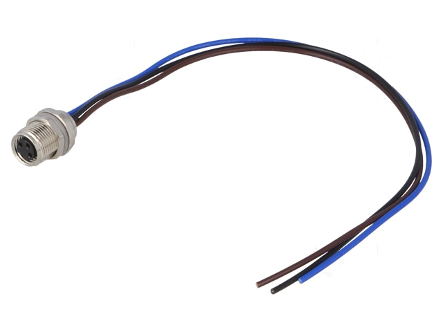 Connector: M8; 0,2m; vrouwelijk; PIN: 3; contact; IP67; 60V Connector: M8; 0,2m; vrouwelijk; PIN: 3; contact; IP67; 60V